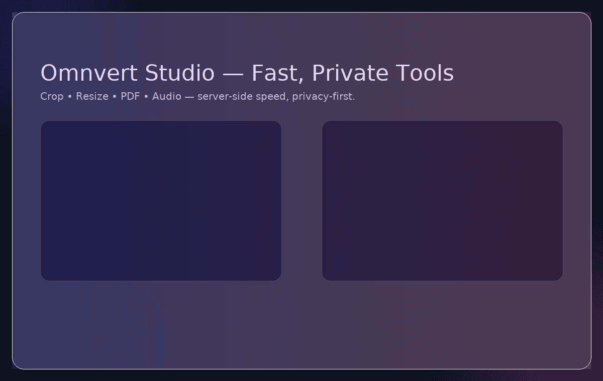 Omnvert Studio — hero
