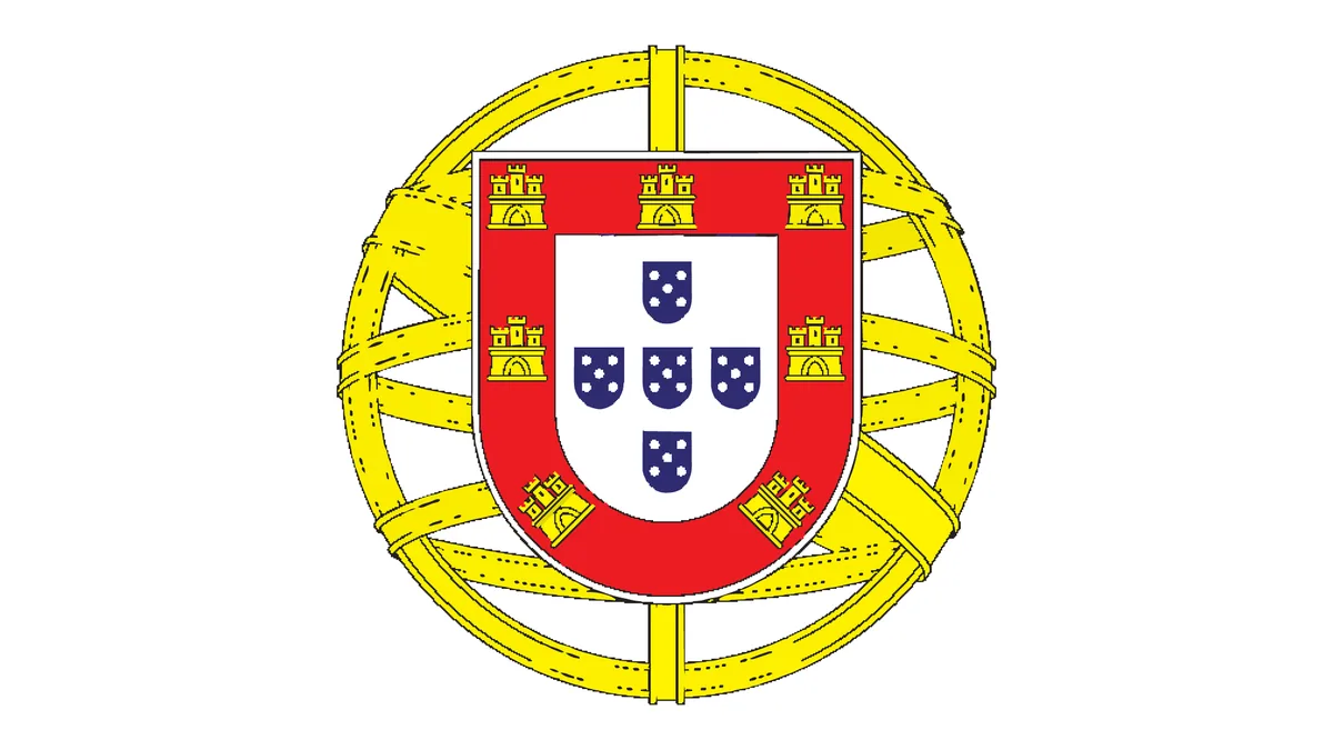 Print-purpose vector of the lesser coat of arms of Portugal, rendered from the SVG the tracer produced.