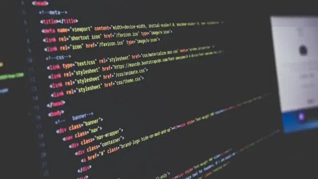 A dark editor window showing the HTML head of a page, with several stylesheet link tags in it.
